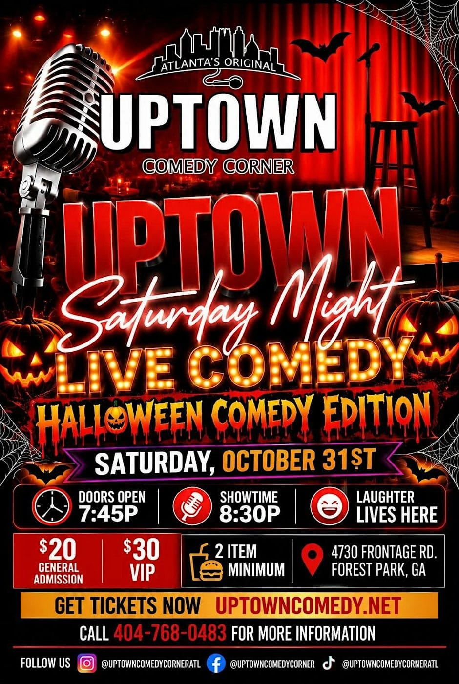 Uptown Comedy Presents: Uptown Saturday Night Comedy, Halloween Edition